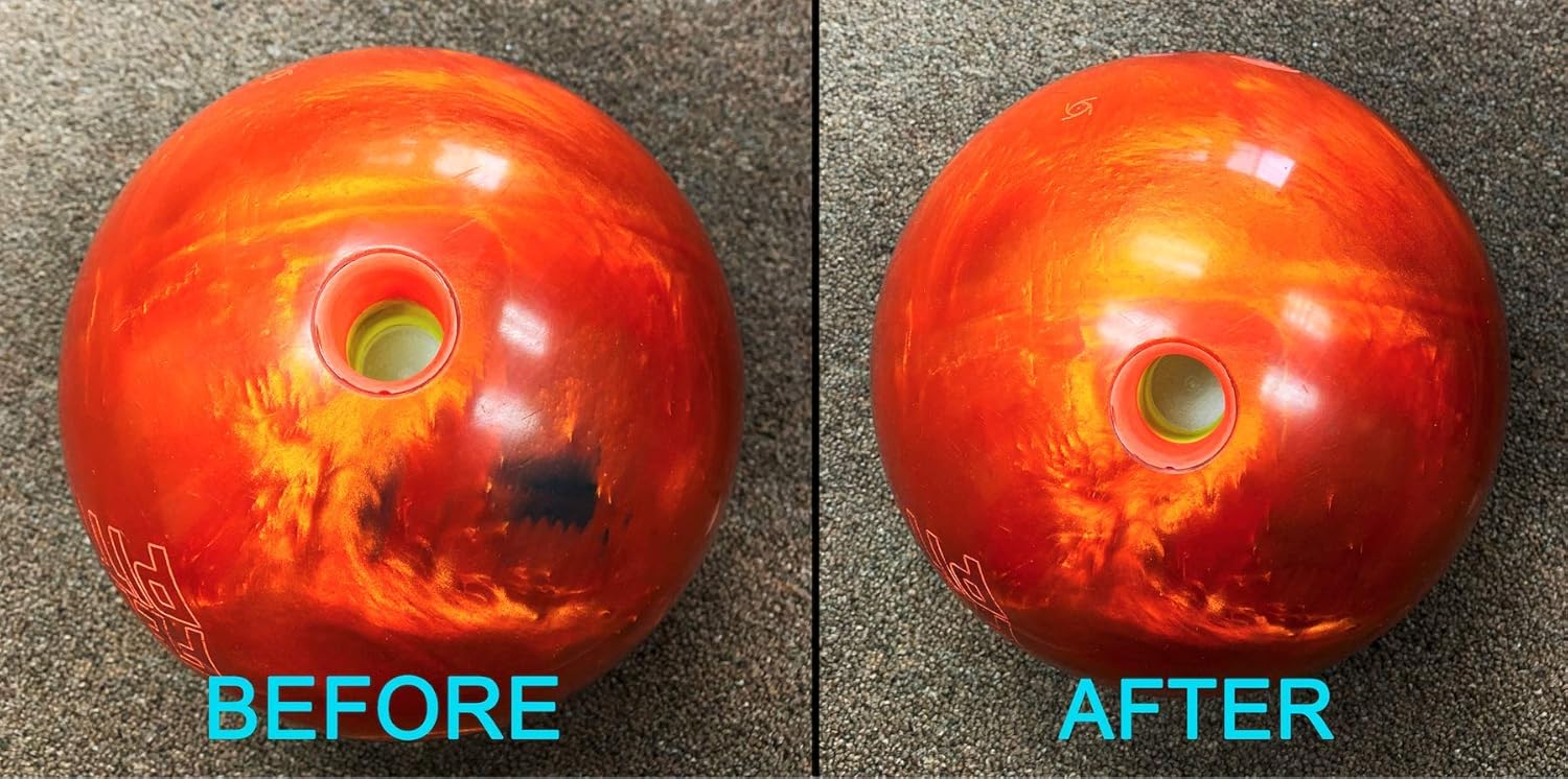 Bowling Ball Cleaner Spray - USBC Approved - Oil, Scuff, and Belt Mark Cleaner - Restores Tack and Prolongs Lifespan of Ball