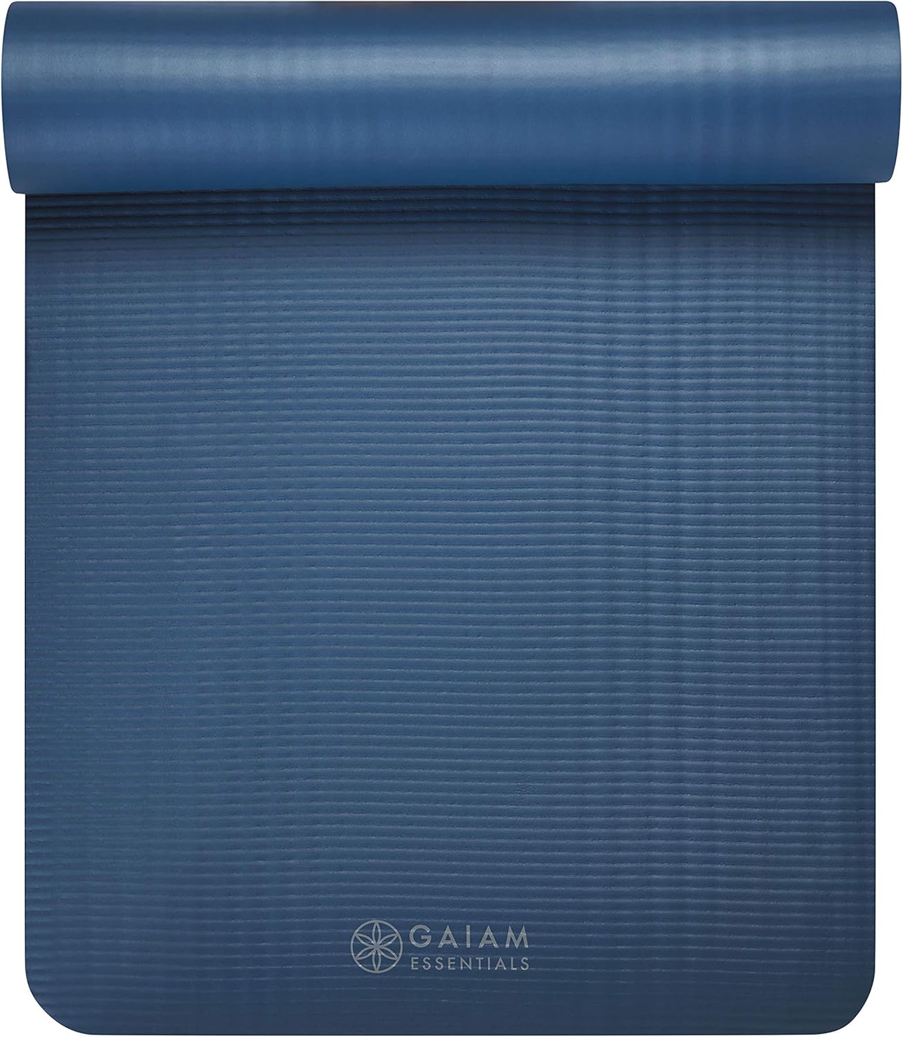 Gaiam Essentials Thick Yoga Mat Fitness & Exercise Mat with Easy-Cinch Yoga Mat Carrier Strap, 72"L x 24"W x 2/5 Inch Thick