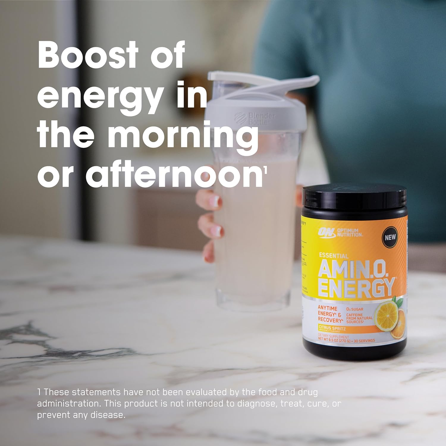 Optimum Nutrition Amino Energy - Pre Workout with Green Tea, BCAA, Amino Acids, Keto Friendly, Green Coffee Extract, Energy Powder - Orange Cooler, 65 Servings (Packaging May Vary)
