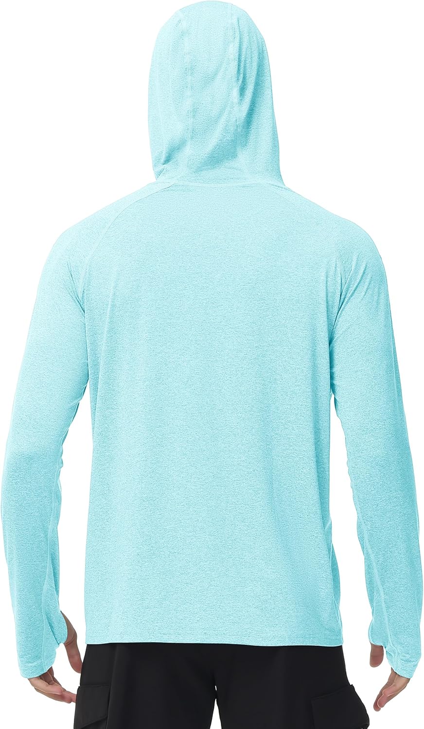 Roadbox Mens UPF 50+ Fishing Shirts, Long Sleeve UV Sun Hoodie, Hiking Running Swim Athletic Workout Shirt