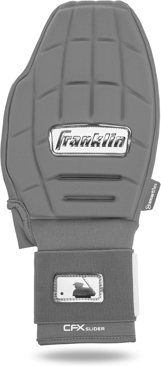 Franklin Sports MLB Baseball + Softball Sliding Mitt - CFX PRT Adult + Youth Protective Baserunning Sliding Gloves - Left + Right Hand Mitt - Hand + Wrist Protector for Running - Kids + Adults Sizes