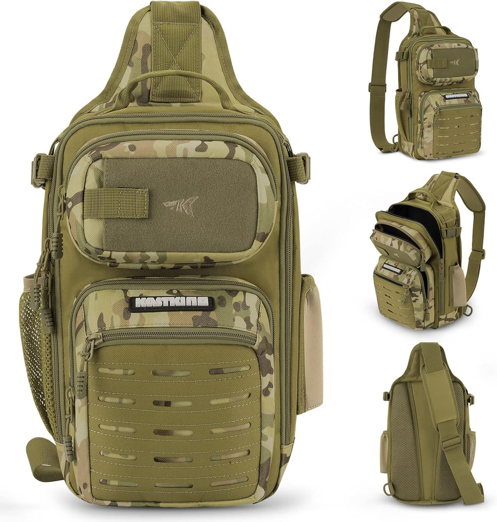 KastKing BlowBak Tactical Sling Tackle Bag-Lightweight Fishing Backpack Storge Fishing Gear and Equipment,Gift for Men
