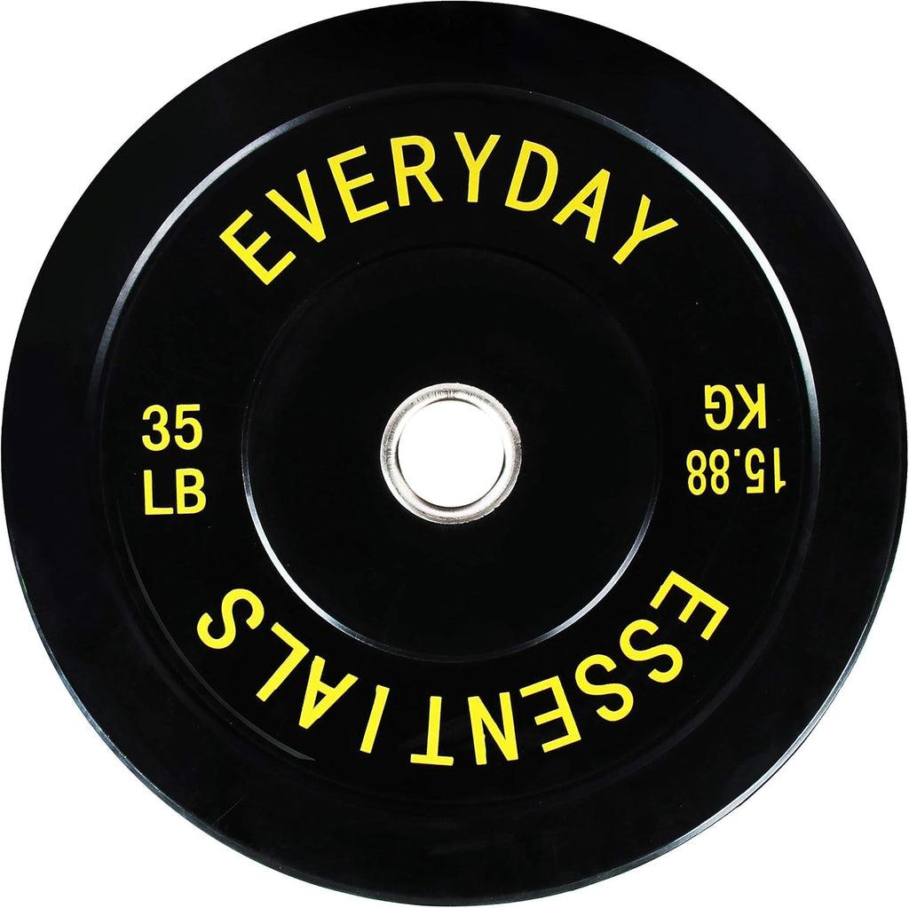 2-Inch Olympic Bumper Plates, Perfect Weight Plates for Weightlifting and Strength Training, Multiple Weights Available
