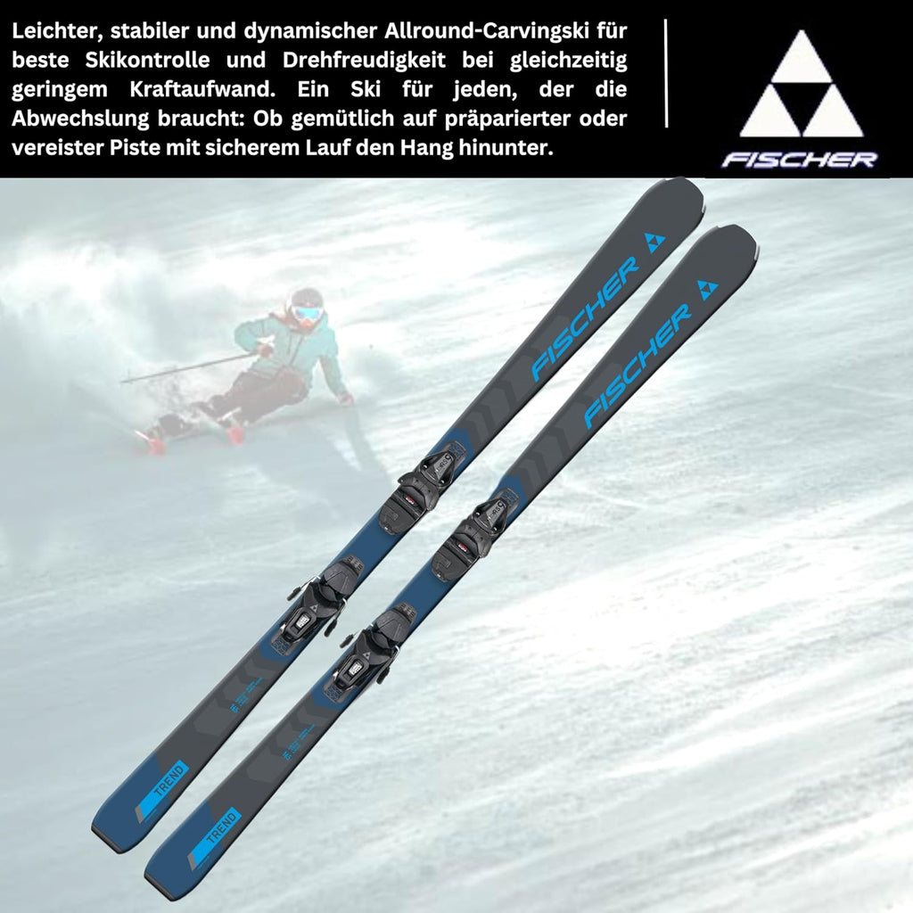 FISCHER Unisex RС Trend SLR Pro Lightweight Stable All-Mountain Alpine Racing Snow Skis with RS9 Bindings Included