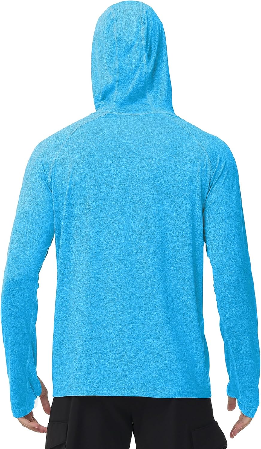 Roadbox Mens UPF 50+ Fishing Shirts, Long Sleeve UV Sun Hoodie, Hiking Running Swim Athletic Workout Shirt