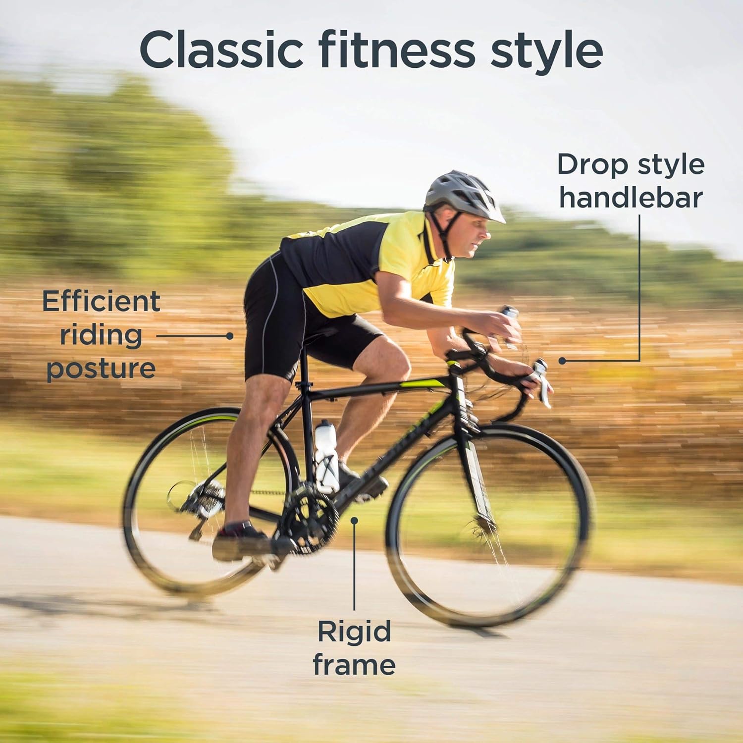 Schwinn Volare 1300 Road Bike, 700c Mens and Womens Bike, 14-Speed Drop Bar Road Bicycle, Aluminum Frame, Sport Tires, Fitness Seat, Alloy Caliper Brakes, Adult Bicycle