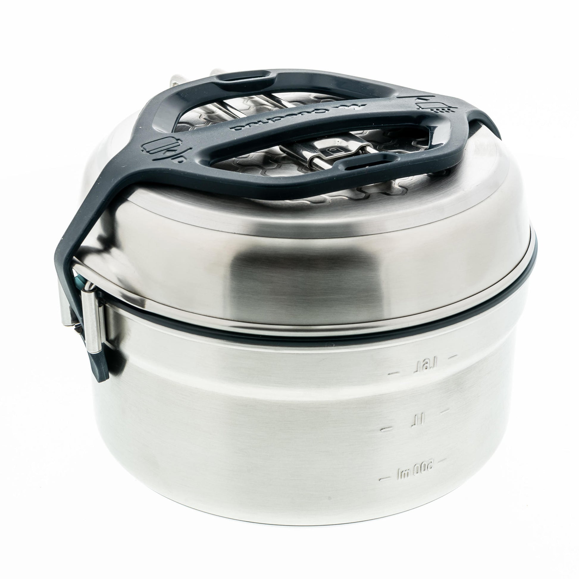 Quechua Stainless steel non-stick camping cookset 500 for 2 people - 15-piece
