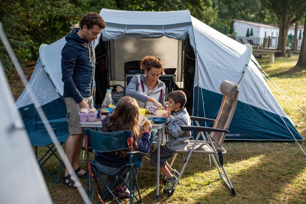 Quechua Arpenaz Fresh & Black Waterproof Family Camping Tent 4 Person 2 Room