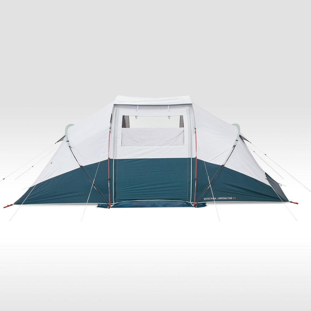 Quechua Arpenaz Fresh & Black Waterproof Family Camping Tent 4 Person 2 Room