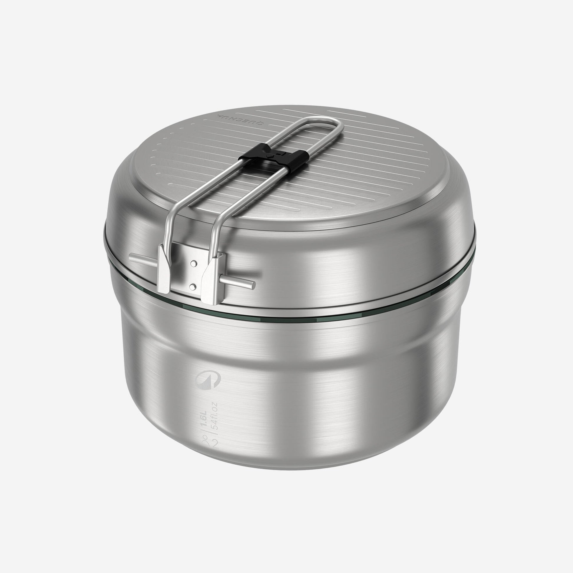 Quechua Stainless steel non-stick camping cookset 500 for 2 people - 15-piece
