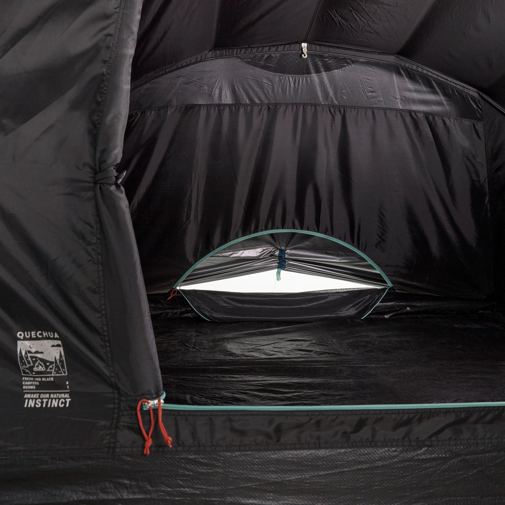 Quechua Arpenaz Fresh & Black Family Camping Tent 4 Person 1 Bedroom