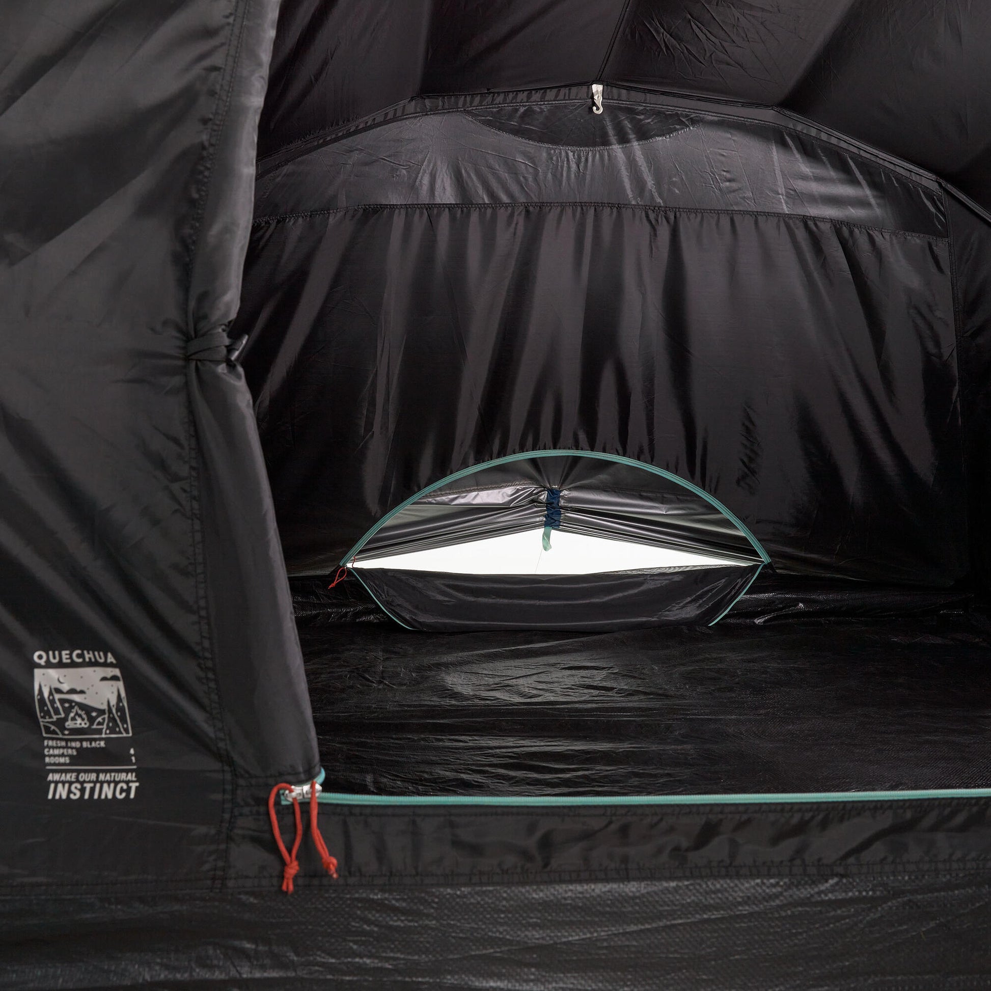 Quechua Arpenaz Fresh & Black Family Camping Tent 4 Person 1 Bedroom