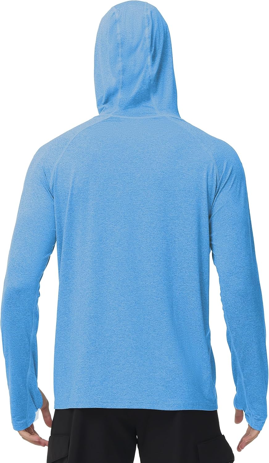 Roadbox Mens UPF 50+ Fishing Shirts, Long Sleeve UV Sun Hoodie, Hiking Running Swim Athletic Workout Shirt