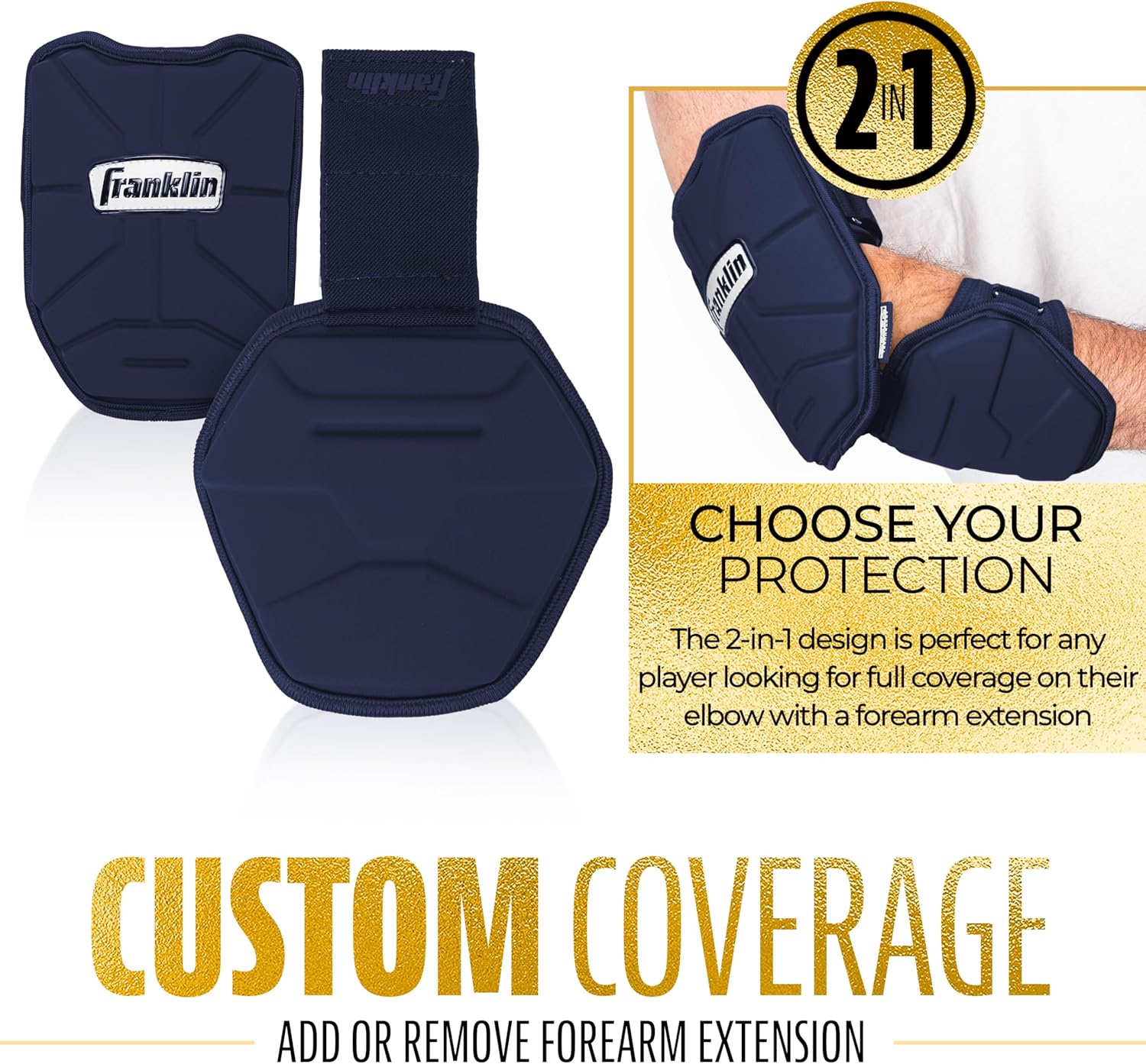 Franklin Sports Baseball Elbow Guard - PRT Series Adult and Youth Baseball + Softball Elbow Shield for Batting
