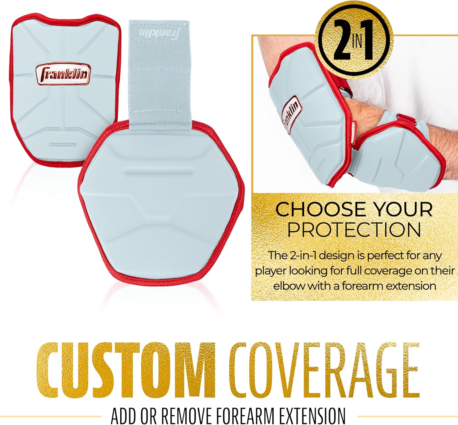 Franklin Sports Baseball Elbow Guard - PRT Series Adult and Youth Baseball + Softball Elbow Shield for Batting