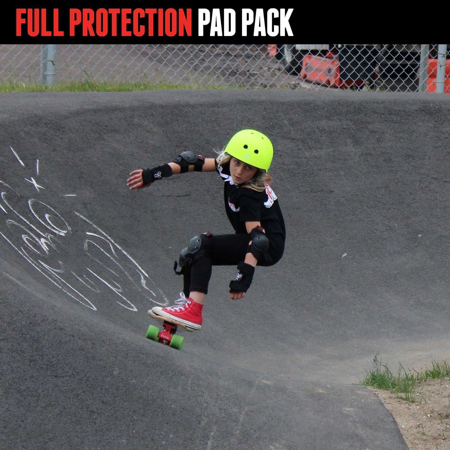 Triple Eight Saver Series 3-Pack Pad Set– Ideal for Skateboarding, In-line Skating, Roller Skating, and Biking