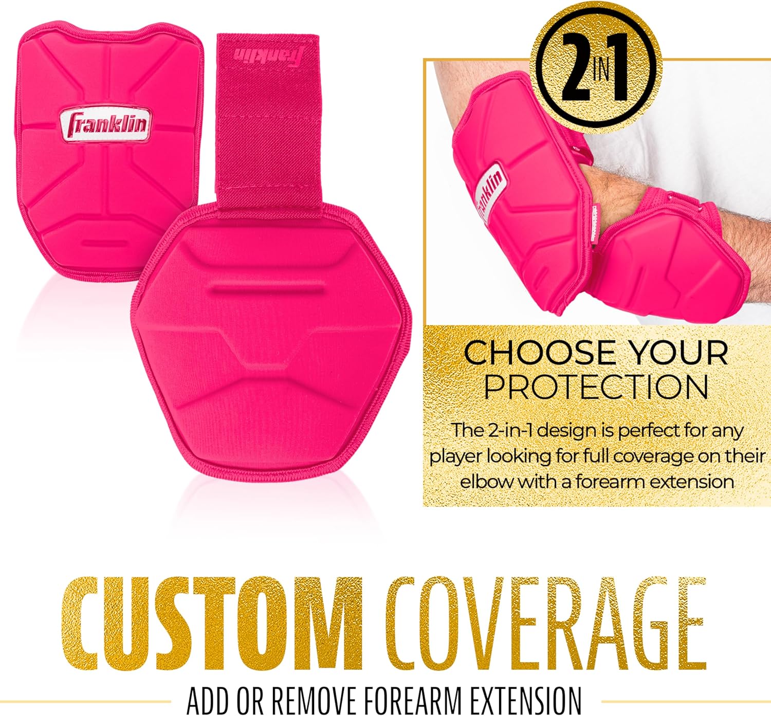 Franklin Sports Baseball Elbow Guard - PRT Series Adult and Youth Baseball + Softball Elbow Shield for Batting