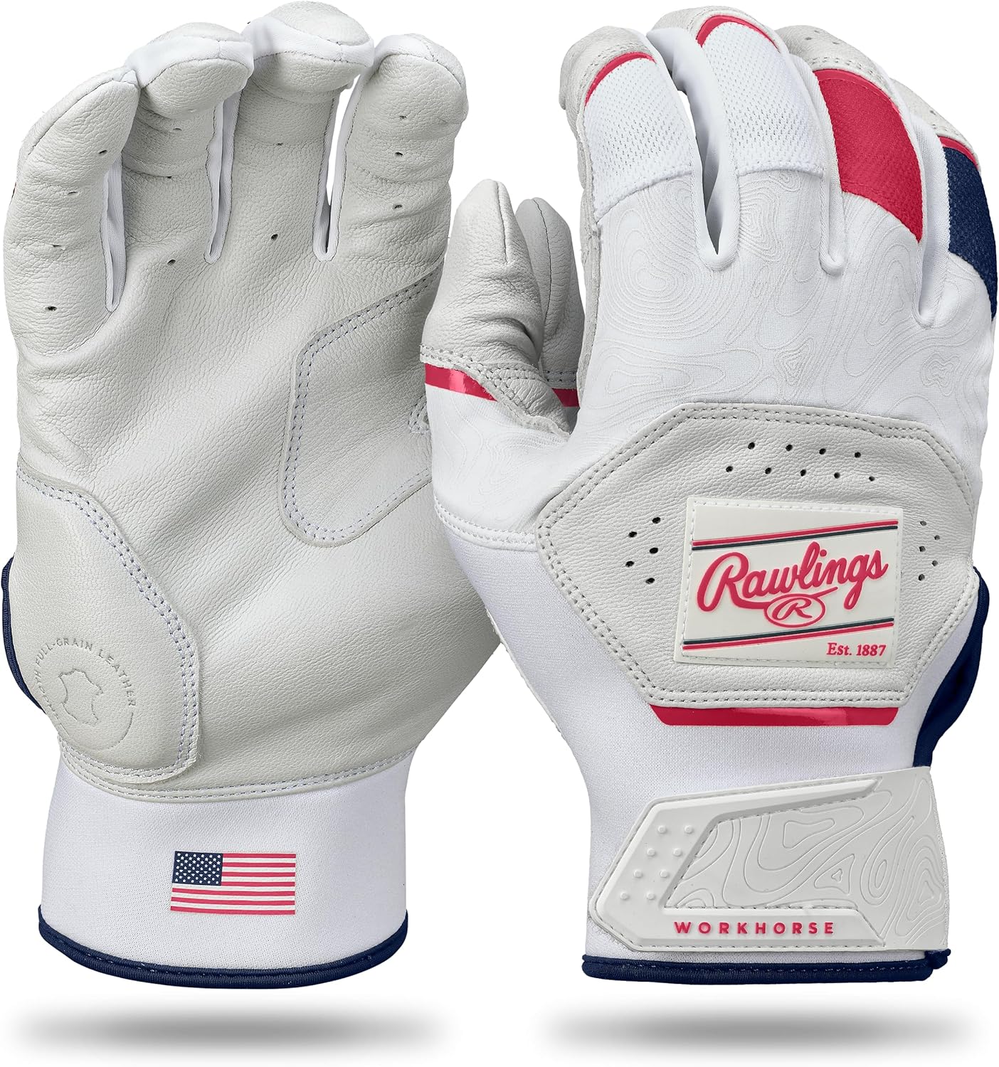 Rawlings Workhorse Baseball Batting Gloves | Youth Sizes | Multiple Colors
