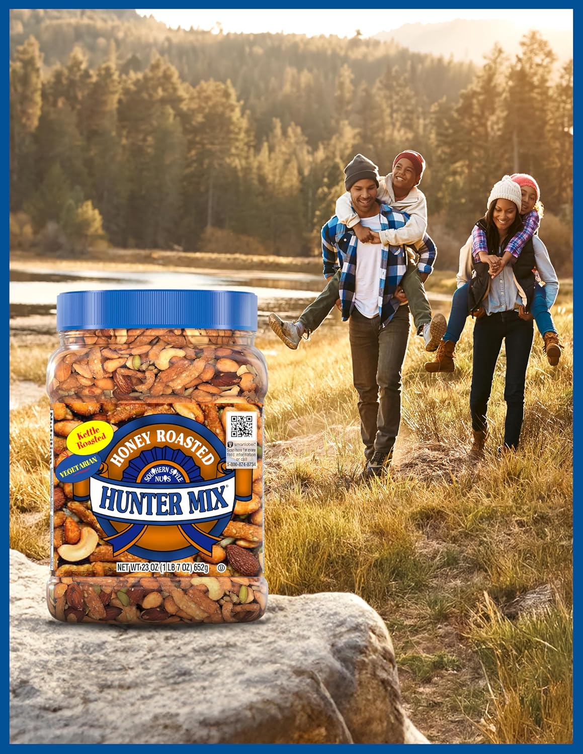 Southern Style Nuts Gourmet Hunter Bulk Trail Mix, 23 oz (Pack of 1), Sesame Sticks, Roasted Peanuts, Sunflower Kernels, Almonds, Cashews & Pepitas, Mixed Nuts, Snacks for Adults & Kids