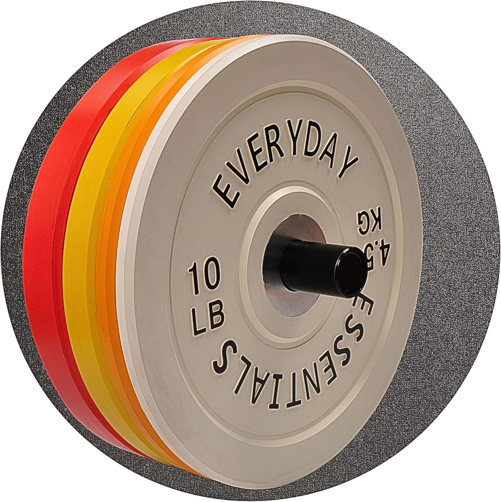 2-Inch Olympic Bumper Plates, Perfect Weight Plates for Weightlifting and Strength Training, Multiple Weights Available