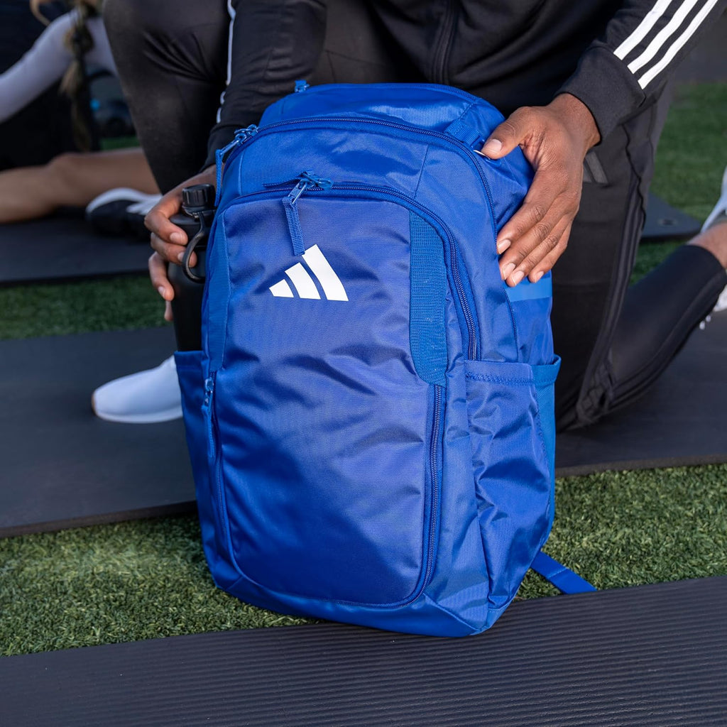 adidas Stadium Team Sports Backpack for Men and Women (36l) Durable Athletic Laptop Bag, Navy Blue/3.0, One Size