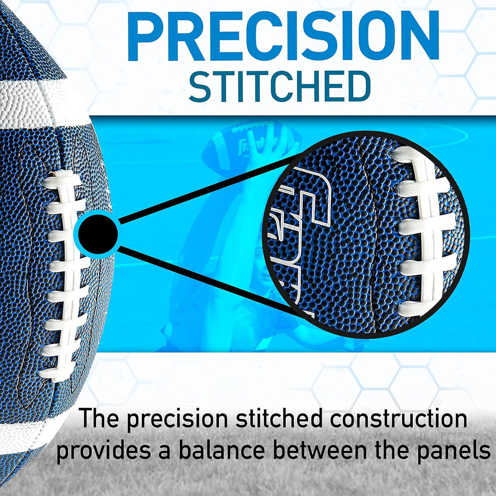 Franklin Sports Youth + Adult Footballs - Extra Grip 1000 Official Size, Junior + Pee Wee Kids - 1 + 12 Packs