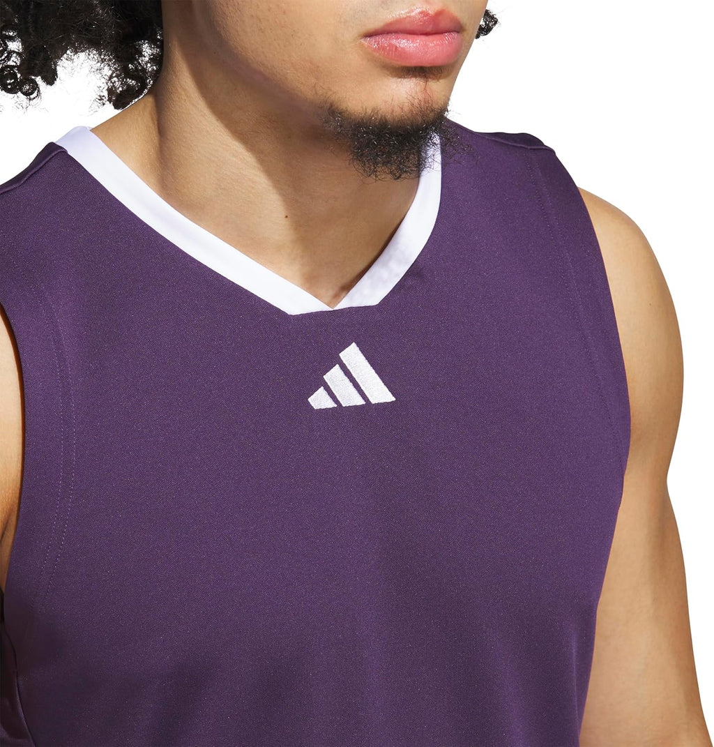 adidas Men's Basketball Legends 3-Stripes Tank Top