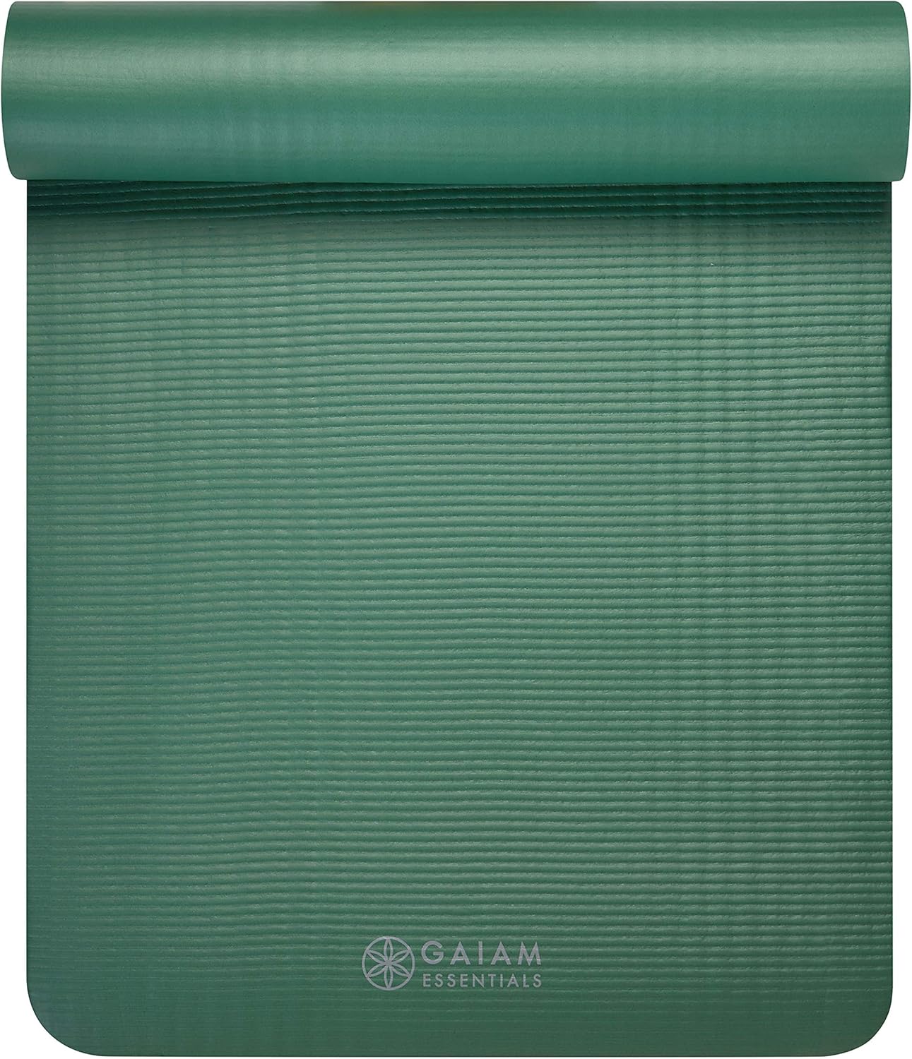 Gaiam Essentials Thick Yoga Mat Fitness & Exercise Mat with Easy-Cinch Yoga Mat Carrier Strap, 72"L x 24"W x 2/5 Inch Thick
