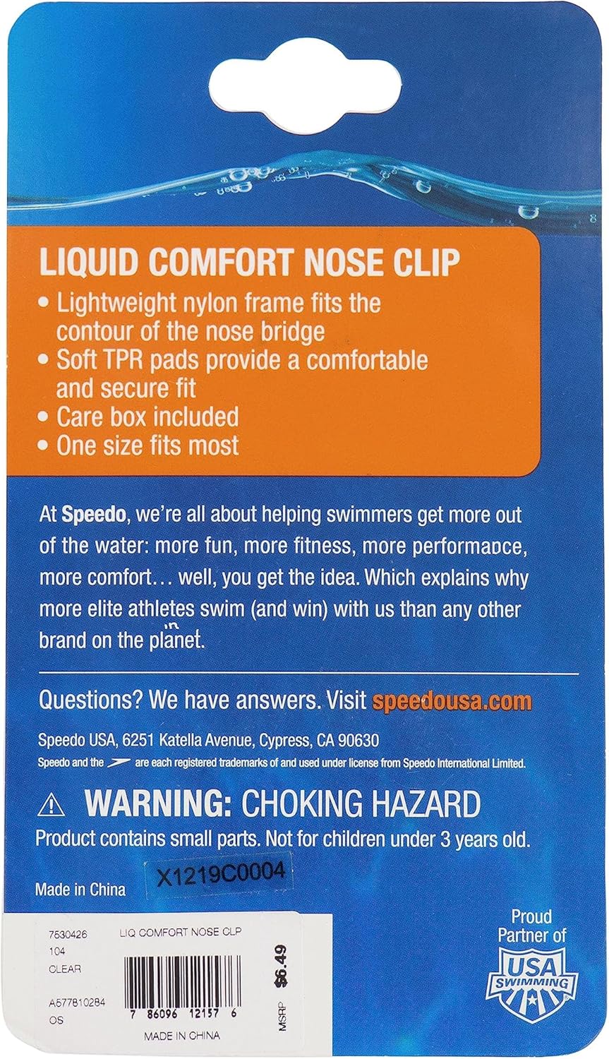 Speedo Unisex Swim Nose Clip Liquid Comfort