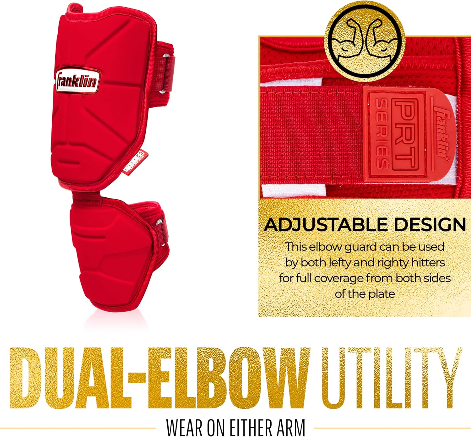 Franklin Sports Baseball Elbow Guard - PRT Series Adult and Youth Baseball + Softball Elbow Shield for Batting