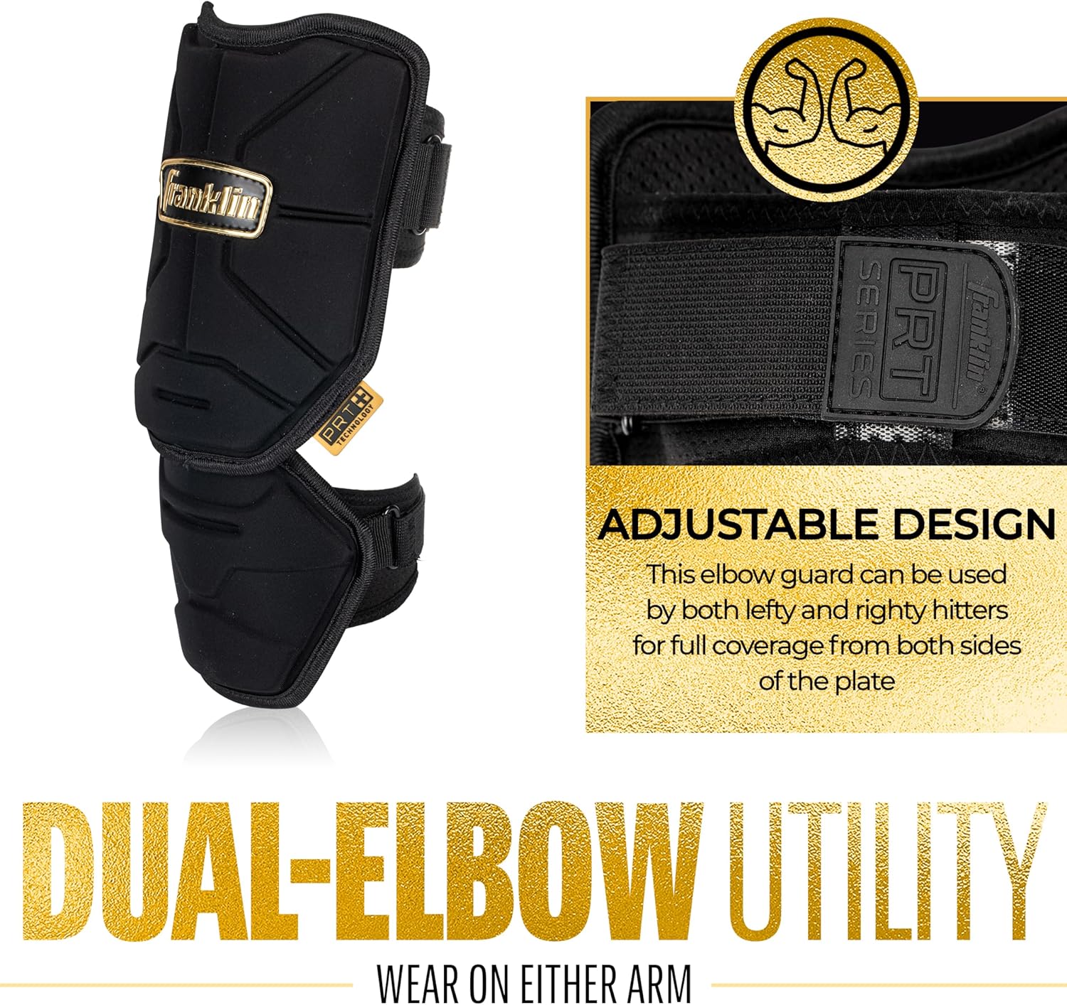 Franklin Sports Baseball Elbow Guard - PRT Series Adult and Youth Baseball + Softball Elbow Shield for Batting
