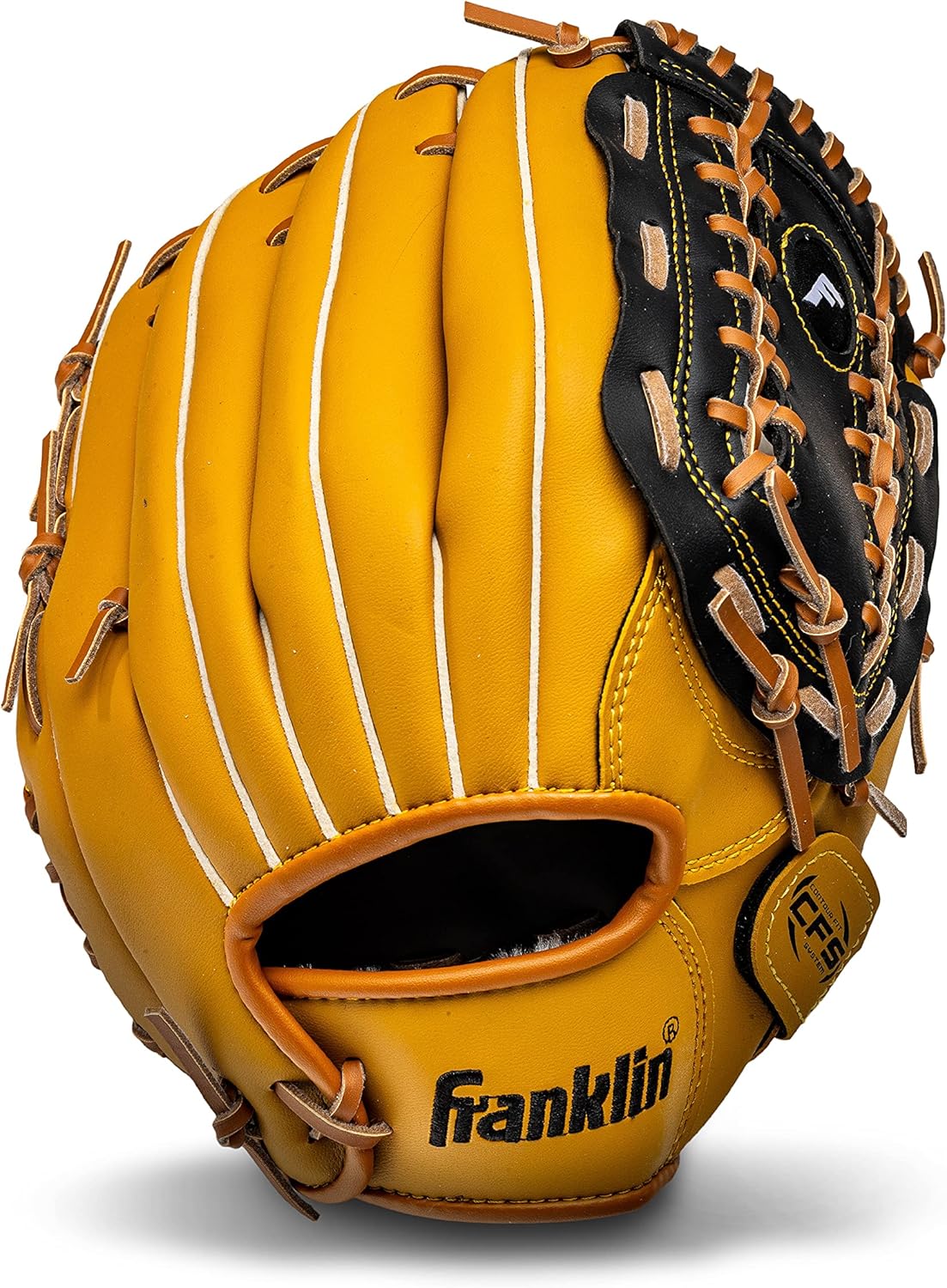 Franklin Sports Baseball and Softball Glove - Fieldmaster Adult + Youth Baseball Gloves - Men's + Women's Infield + Outfield Mitt - Right Hand Throw - 12"