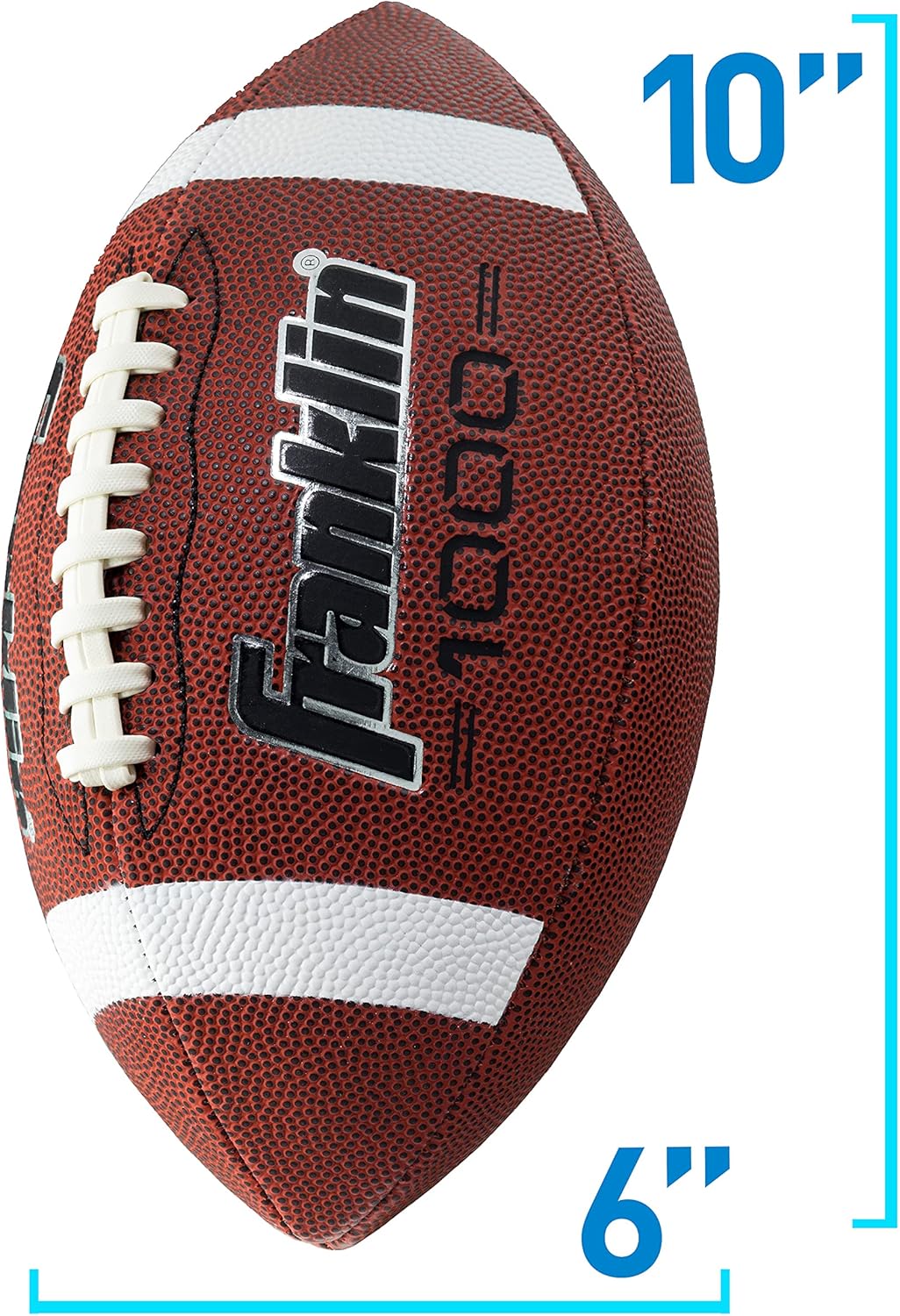 Franklin Sports Youth + Adult Footballs - Extra Grip 1000 Official Size, Junior + Pee Wee Kids - 1 + 12 Packs