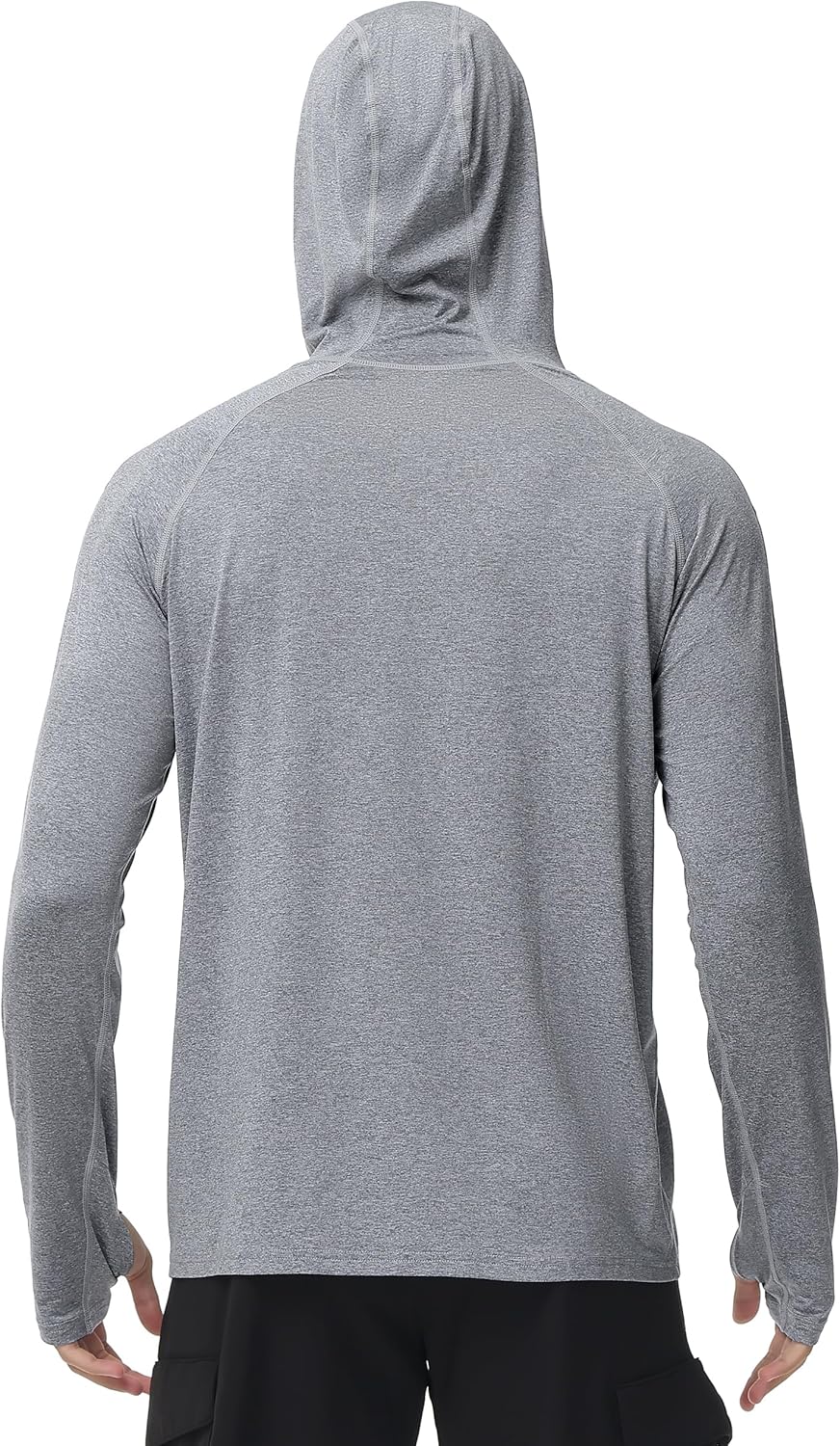 Roadbox Mens UPF 50+ Fishing Shirts, Long Sleeve UV Sun Hoodie, Hiking Running Swim Athletic Workout Shirt
