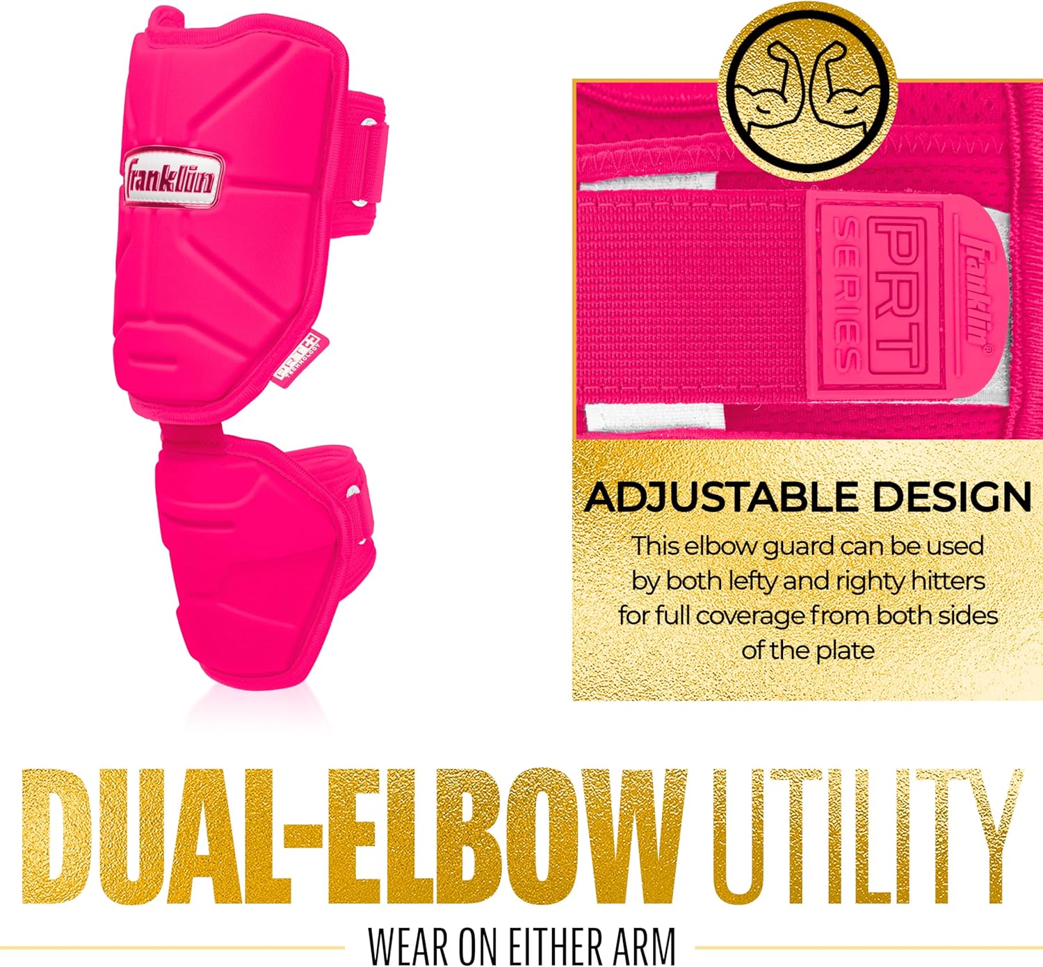 Franklin Sports Baseball Elbow Guard - PRT Series Adult and Youth Baseball + Softball Elbow Shield for Batting