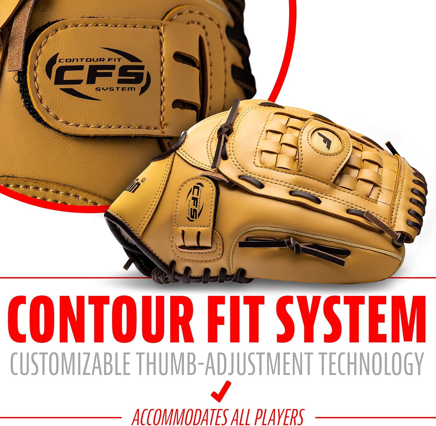 Franklin Sports Field Master Baseball and Softball Mitt