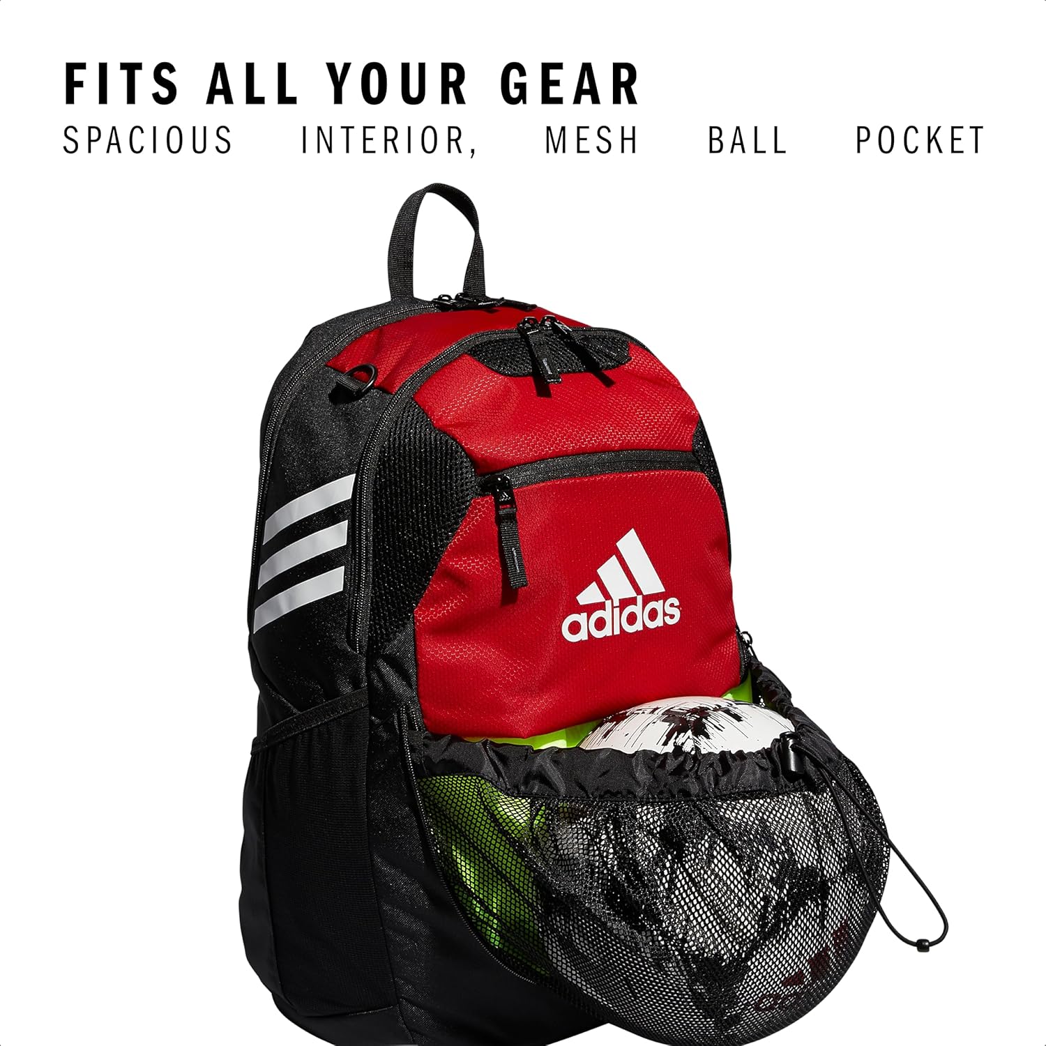 adidas Stadium Team Sports Backpack for Men and Women (36l) Durable Athletic Laptop Bag, Navy Blue/3.0, One Size