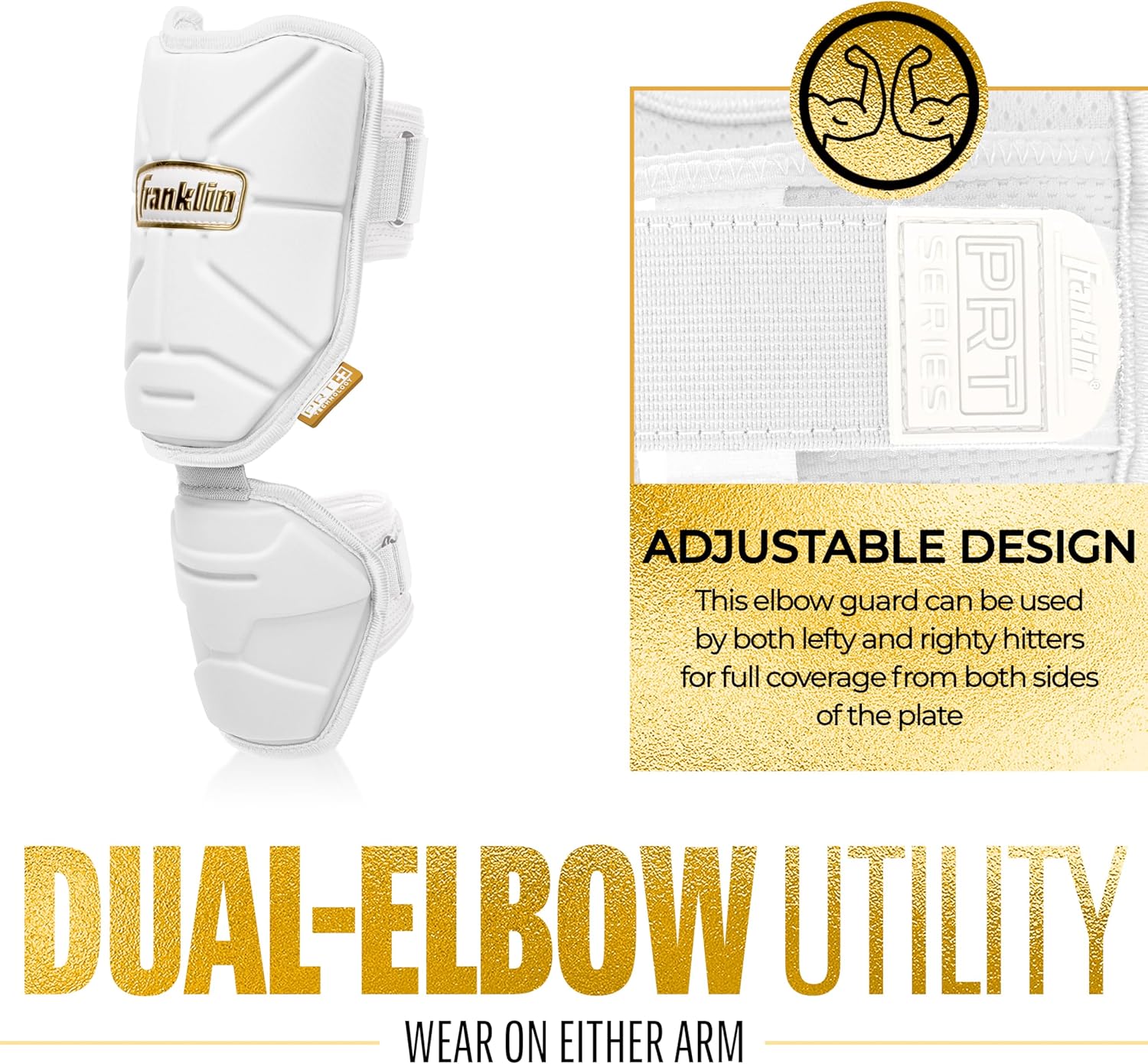 Franklin Sports Baseball Elbow Guard - PRT Series Adult and Youth Baseball + Softball Elbow Shield for Batting