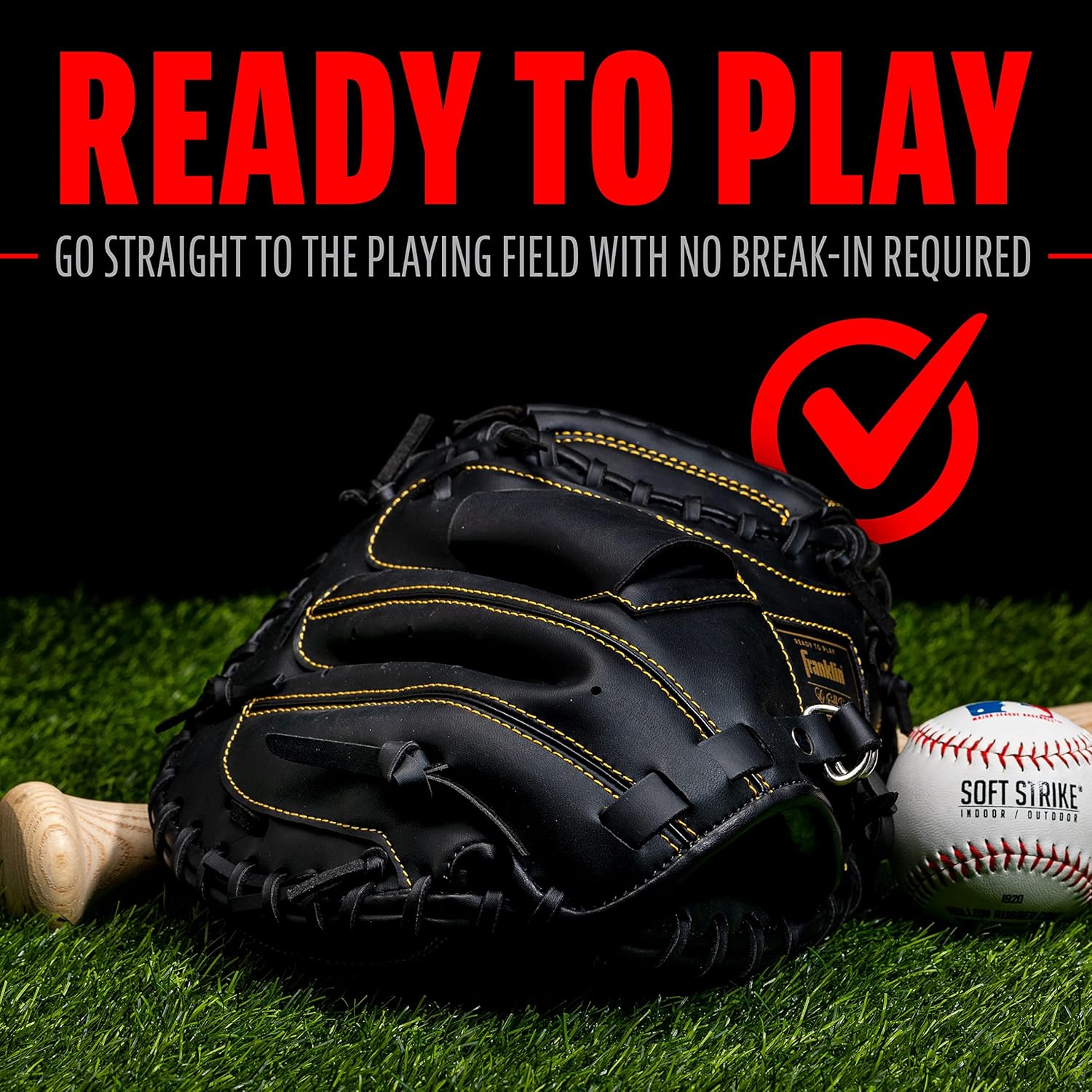 Franklin Sports Field Master Baseball and Softball Mitt