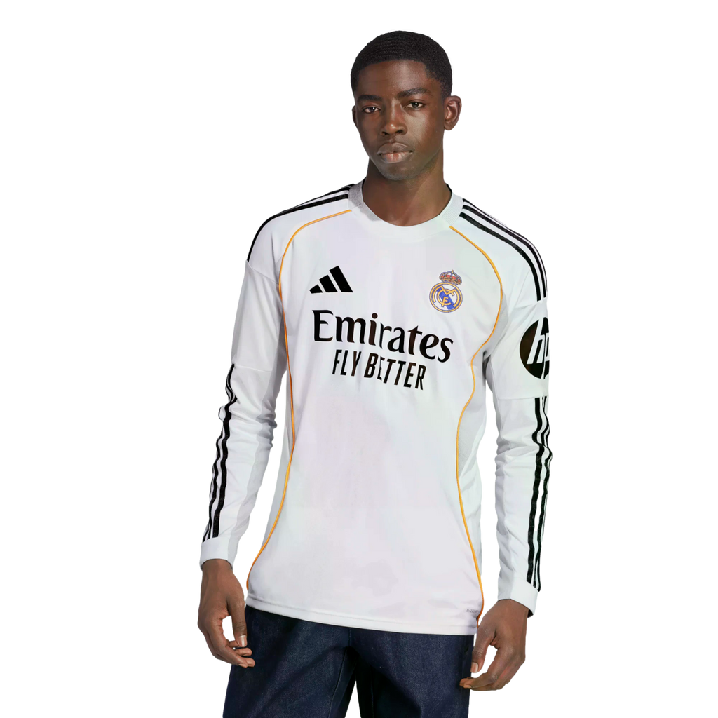 Adidas Real Madrid 25/26 Long Sleeve Home Jersey