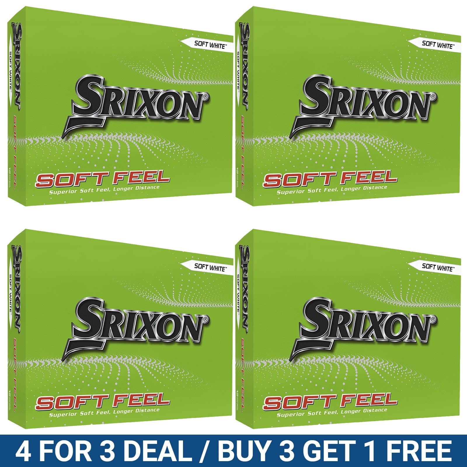 Srixon Soft Feel Golf Balls - 4 FOR 3 DOZEN