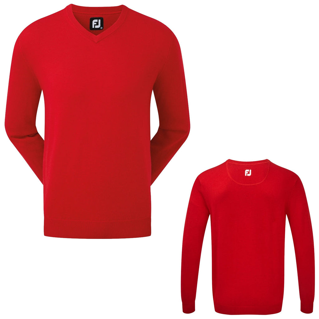 FootJoy Mens Wool Blend V-Neck Sweater