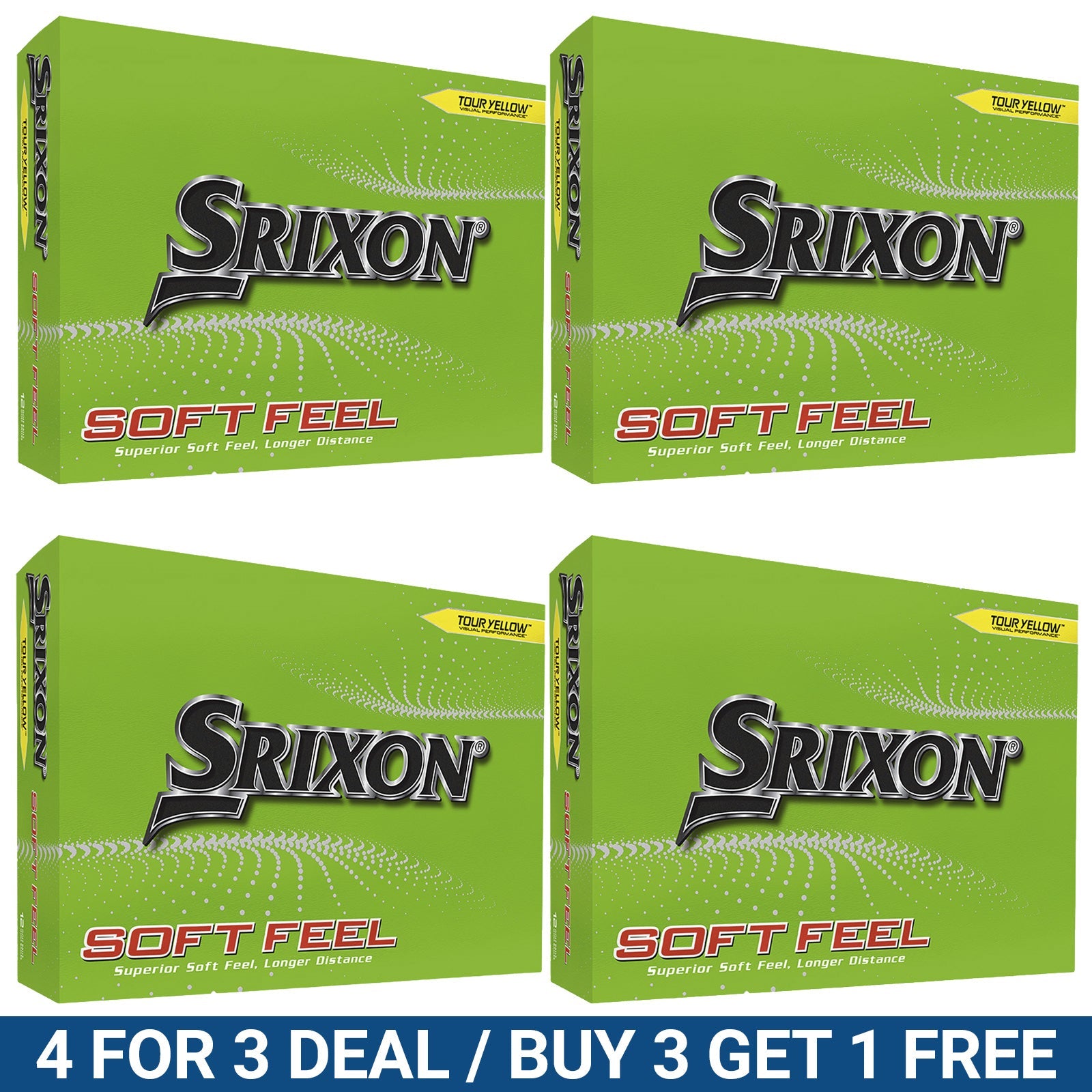 Srixon Soft Feel Golf Balls - 4 FOR 3 DOZEN