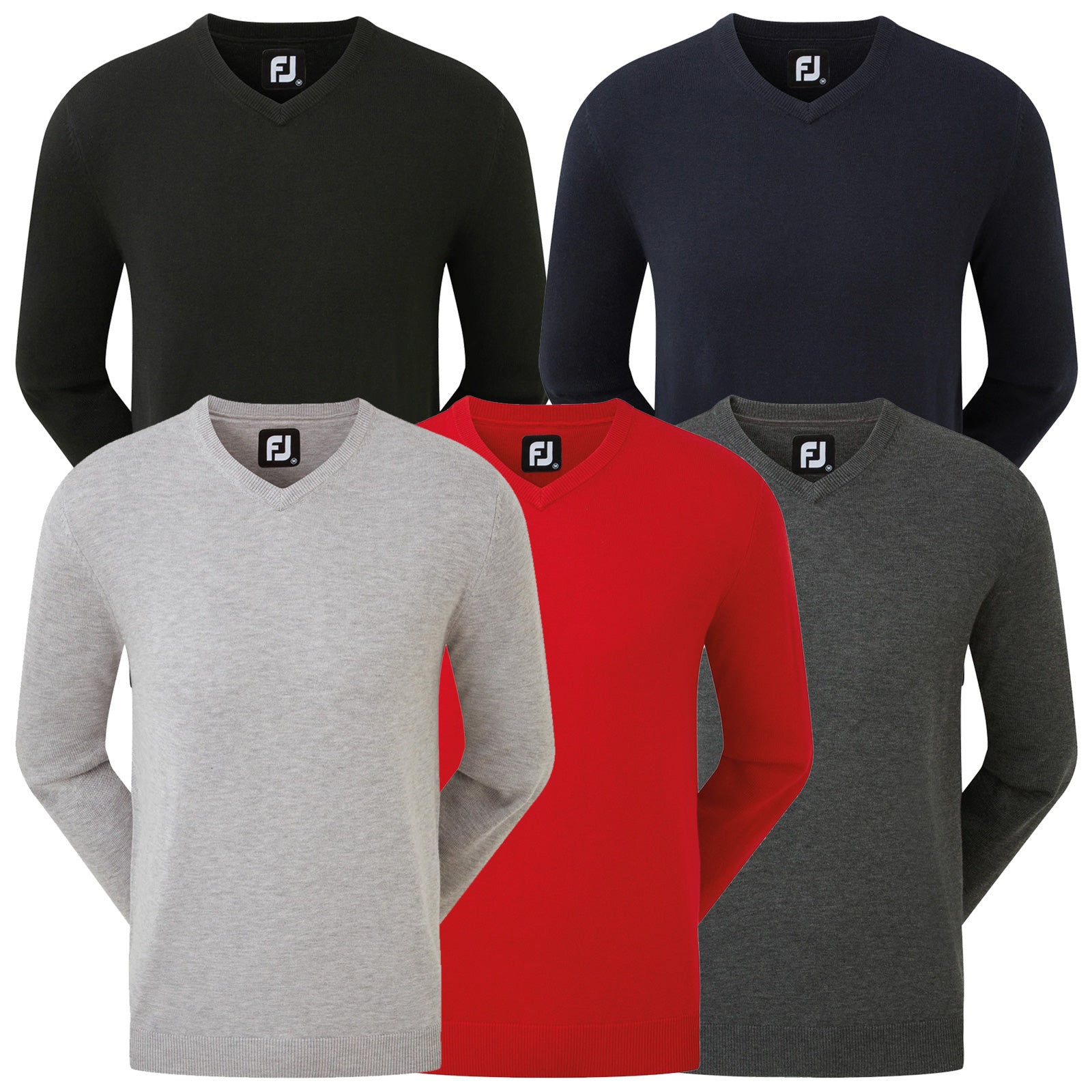 FootJoy Mens Wool Blend V-Neck Sweater