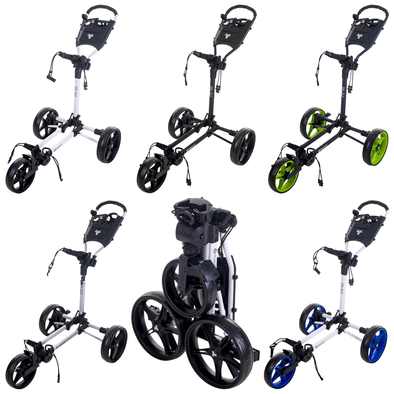 FastFold Slim 3-Wheel Push Golf Trolley