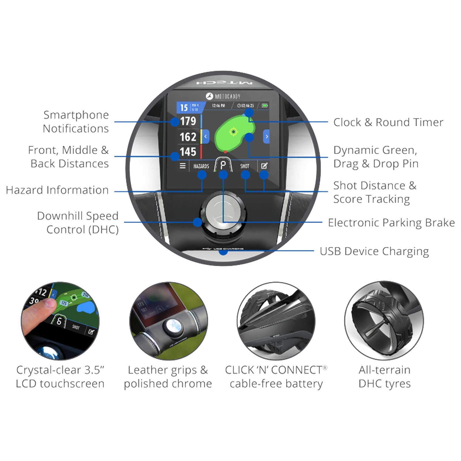 2025 Motocaddy M-Tech GPS Electric Golf Trolley
