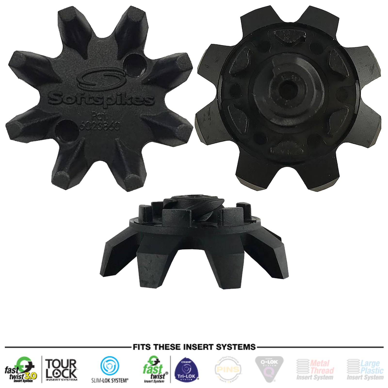 SoftSpikes Black Widow Golf Shoe Cleats