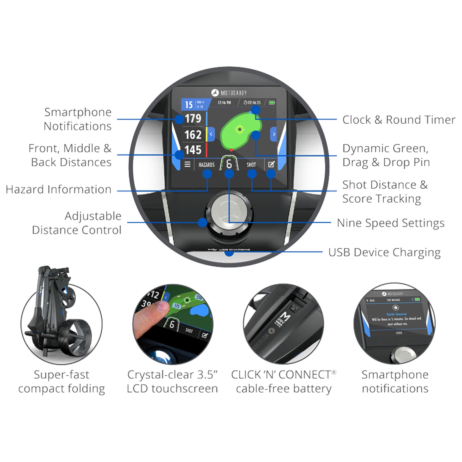 2025 Motocaddy M5 GPS Electric Golf Trolley