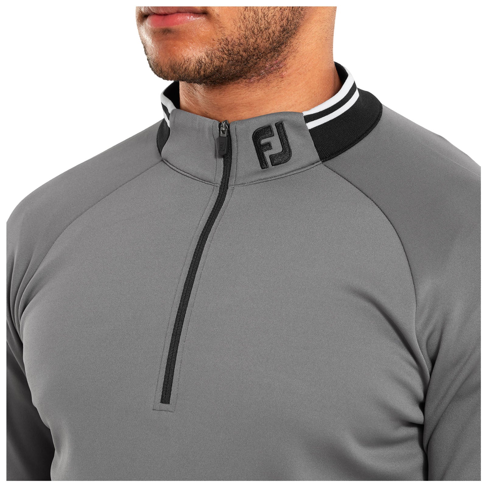 FootJoy Mens Rib Trim Chill-Out Half Zip