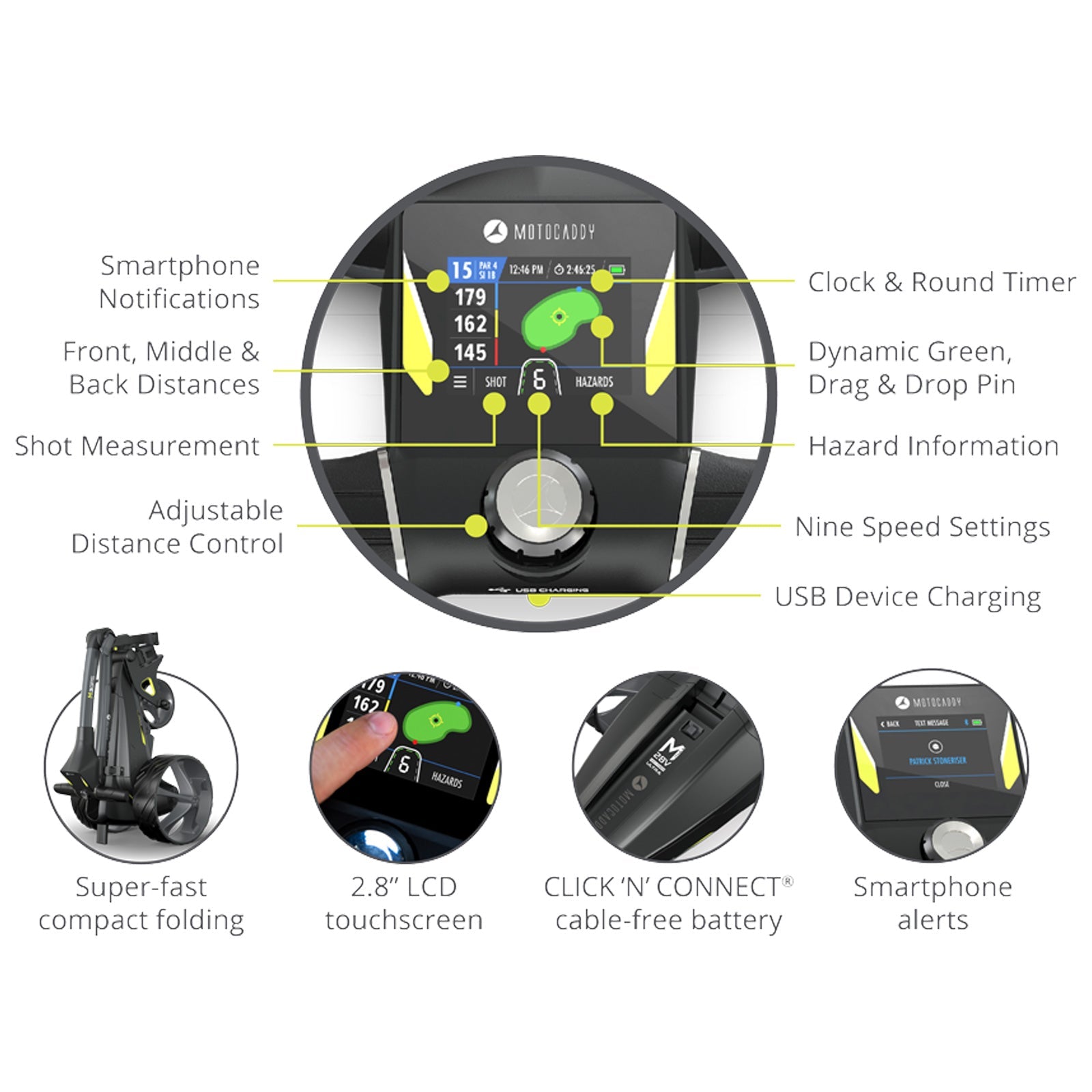 2025 Motocaddy M3 GPS Electric Golf Trolley